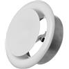 LIRAST Ø 125mm Bianco Diffusore di Alimentazione in Metallo - Con anello di montaggio - Rotonda Griglia di Ventilazione
