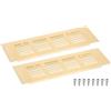 QUARKZMAN Griglia Aerazione, 2Pz 200 x 60mm - Griglia D'aria Alluminio Rete Lega Alluminio, Griglia di Ventilazione Rettangolare per Armadio Scarpe (Oro)