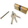 Topolenashop Cilindro Europeo per Serratura 80 mm con 3 Chiavi - Cilindro di Sicurezza in Ottone Smerigliato per Porte in Legno, Metallo e PVC 9367772