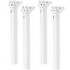 X1NGFU 4 Pezzi Piedi da Tavolo Pieghevoli,Gambe da Tavolo Pieghevoli In Ferro A 90 °,Gambe di Supporto per Mobili,Cerniera Autobloccante per Mobili In Metallo,per Mobili TV,con Viti (30cm,White)