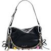 Desigual borsa a tracolla Gravity Letur Crossbody Bag Black nero