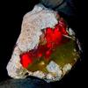 AK GEMS AND JEWELLERY Etiope Opal gemstone, Naturale Fuoco Opal Crudo, Nero Opal rough 10 KT 17x16 MM
