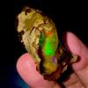 AK GEMS AND JEWELLERY Oil opal, Etiope Fuoco opal rough , natural opal Gemma Grezzo 98 KT 36x31 MM