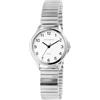Just Watch Orologio da donna in acciaio inox, elegante, facile da leggere, 19,5 cm, diametro 29 mm, larghezza 14 mm, regalo per donne e figlie della nonna, argento, Bracciale