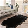 ORINOVA Tappeto Peloso Nero 120x180 cm Morbido Camera da Letto Scendiletto Rug Tappeti Lavabile in Lavatrice Moderno Salotto