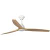 FARO BARCELONA Faro ALO Ventilatore da soffitto DC grande bianco in legno Cct 6 velocità