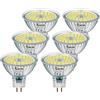 PRCNL GU5.3 MR16 Lampadine LED 6,5W Luce Bianco Freddo 6000K, Equivalente a 60W Alogena, AC/DC 12V, 700 Lumen, Angolo a Fascio 120 °, Non-Dimmerabile, Nessun Sfarfallio, 6 Pezzi
