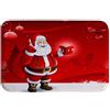 A.Monamour Tappetino per Il Bagno Antiscivolo Assorbente Morbido Babbo Natale Con In Mano Una Confezione Regalo Vacanze Di Natale Decori Sfondo Rosso Tappeto Tappetini Doccia Cucina Zerbino 40x120cm