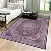 Mazovia Tappeto Soggiorno 140x200cm Rosa Classico Tradizionale Elegante | Tappeto per Camera da Letto Ufficio Sala da Pranzo Corridoio Antiscivolo Lavabile in Lavatrice Antiallergico Facile da Pulire
