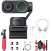 Insta360 Link 2- Webcam PTZ 4K con sensore da 1/2, tracciamento AI, controllo gesti, HDR, microfono con cancellazione del rumore, webcam per laptop, streaming live, giochi, videocamera funziona con