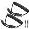 Fabater Cavo Sincronizzazione Fotocamera da 3,5mm a 6,35mm, 2 Pezzi | Cavo di sincronizzazione dell\'otturatore della fotocamera, cavo di collegamento flash con jack maschio per fotocamera DSLR