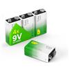 GP Extra Batterie a blocco 9V Set da 4 pezzi | Batterie 9 Volt alcaline | Batterie 9V per rivelatori di fumo, strumenti e altro | Potenti e sicure, con tecnologia G-TECH
