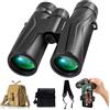 C-eagleeye Binocolo 10 x 42 per adulti, IPX7, professionale, impermeabile e antiappannamento, con borse, cinghia, adattatore per telefono, con grande oculare da 23 mm, binocolo Bak4 Lens per caccia, bird