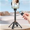 Risveglio Treppiede portatile per selfie con telecomando staccabile, 220 | Treppiede per selfie con telecomando staccabile, 220-365 mm per supporto compatto per iPhone, nero per selfie compatti
