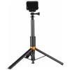 Evenoonest Treppiede telescopico in alluminio leggero per selfie | con per DJI per Osmo per Nano e Action 6 telecamere, palo regolabile in altezza per vlogging e viaggi