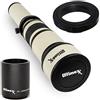 Ultimaxx Teleobiettivo zoom 650-1300 mm (con 2 teleconvertitori 1300-2600 mm) per Canon EOS 7D II, 6D II, 5D III, 5D IV, 5Ds, 1Ds, 80D, 90D, 77D, 70D, 60D, T7, T7i, T6s, T6i, T6, T5i, T5, SL3 e Altro