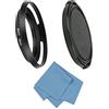 Sioti fotocamera ventilato paraluce in metallo con panno di pulizia e copriobiettivo per Leica/Fuji/Nikon/Canon/Samsung filettatura standard Lens