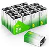 GP Extra Batterie a blocco 9V Set da 16 pezzi | Batterie 9 Volt alcaline | Batterie 9V per rivelatori di fumo, strumenti e altro | Potenti e sicure, con tecnologia G-TECH