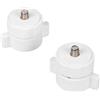 DOPNMUH 2 convertitori bianchi a testa sferica da 17 mm a vite da 1/4 20 per supporti per attrezzature fotografiche