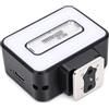 LICAEVEY Flash per Fotocamera da 2500K a 6500K Regolabile, 5 Livelli di luminosità Torcia Portatile con Supporto per Slitta a Contatto Singolo, 16 Perline LED Bicolore per Fotografia