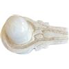 Terrapin Trading Ltd Statua Shiva Lingam in Marmo Bianco 3 Inch con Yoni Base per Puja Hindu