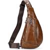 newsbirds Borsello Uomo Tracolla Pelle Monospalla Antifurto Borsa a Tracolla a Triangolo Sling Bag business crossbody Casual Borsa a Spalla leggera per Viaggi Ciclismo