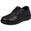 Grünwald Scarpe da uomo P-3701 comfort in pelle di cervo (nero)