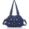 Angel Kiss Borsa a Mano per Donna PU Pelle Borsetta a Spalla Hobo Tote Borsa a Tracolla