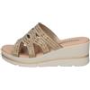 Valleverde Sandali Donna 55583 in Pelle Gold o Silver Scarpe Casual Comode, Leggere e Flessibili, Ideali per Primavera Estate