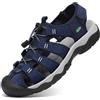 ZYLDK Uomo Sandali Estivi Esterni PelleTraspirante Sandali Sportivi Scarpe da Trekking Passeggiata Casual