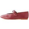 MICIFA Ballerine da donna in rete leopardata, punta rotonda, con fibbia Mary Jane, comode, casual