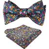 Alizeal Mens Silver Dot Matrimonio Uomo Legato con fiocco e Hanky