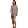de fonseca Pigiama Donna Lungo Invernale 100% Cotone Interlock | Morbido e Avvolgente con Polsini ed Elastico in Vita| Taglie S-XL