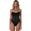 QKEPCY Body Donna senza Maniche con Spalline Brillanti Bodysuit Modellante Contenitivo Outfit Estivi Elegante Morbido Confortevole per Tutti I Giorni