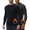 HUGE SPORTS Maglia Termica Uomo Manica Lunga Fodera in Pile Intimo da Sci | Maglia Intima Termica da Sci Caldo Canottiera Maglia Tecnica Base Layer per Sport, Fitness, Calcio, Ciclismo, Jogging