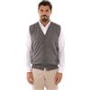 Ciabalù Cardigan Uomo in Lana Merinos Invernale Smanicato con Bottoni Gilet Made in Italy Slim Fit