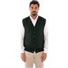 Ciabalù Cardigan Uomo in Lana Merinos Invernale Smanicato con Bottoni Gilet Made in Italy Slim Fit