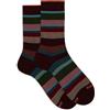Gallo Calze corte donna bordò righe multicolor