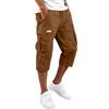 Generico Bermuda Cargo Uomo Pantaloni Corti Estivi 3/4 Bermuda Pantaloncini Slim Fit Molte Tasche in Cotone Tasconati Casual Shorts Leggeri Pantaloni Corti Sportivi