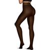 OEAK Collant termici da donna, foderati, con pile, per la pancia, caldi, traslucidi, termici, Nero, S/M Große Größen
