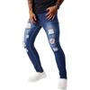 Oanviso Jeans Uomo Pantaloni in Denim a Foro Retto Skinny Jeans Pantaloni con Tasche Slim Fit Pant Vintage Pantaloni da Lavoro Ampi Hip Hop Foro Rotto Streetwear