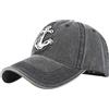 YULOONG Cappellino da baseball vintage Ricamo Ancora Lavato Denim Trucker Cap 100% Cotone Cappello da sole per le donne Degli Uomini Misura Regolabile