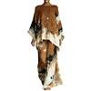Gienslru Tuta Completa Lino Donna Estivo Boho Chic 2 Pezzi Top Kaftano Vintage e Pantaloni Gamba Larga Tute Elegante Cerimonia Completo Co-ord Set Leggero Taglie Forti Spiaggia Vacanze Streetwear