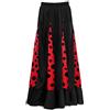 Partilandia Gonna Fenicotteri Donna A Pois Volant Doppio Colori [Taglie Adulto S a XXL] [Rosso Nero Bianco] Prova Danza Danza Costume