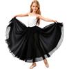 Baisdan Gonna Danza del Ventre Bambina e Ragazze 8-12 Anni, Gonna Chiffon Danza a Cerchio Completo per Spettacoli di Flamenco e Prova Quotidiana