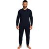de fonseca Pigiama Uomo Lungo Invernale 100% Cotone Interlock | Morbido e Avvolgente con Polsini ed Elastico in Vita| Taglie M-XXL | Limited Edition