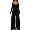 uxxnjfg Salopette Donna Sport Coordinati Jumpsuit Elegante Tuta Completo Casual | Vita Alta, Lunga, Tuta Intera Donna Estiva, Tempo Libero, Scollo a V, Larghi, Maniche Lunghe, Autunno