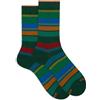 Gallo Calze corte uomo verde righe multicolor