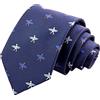 DB Dickie Bow Cravatta da uomo classica in tessuto blu navy con stampa
