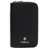 Furla Camelia WR00891 Portachiavi in Pelle Nero | 100% Pelle, 12,5 x 8 x 2 cm, Scomparto per Carte, Anello Portachiavi, Donna